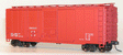 40' Combination Door Steel Boxcar - Kit (Plastic) -- Data Only (Bright Red)