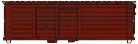 Milwaukee Road 40' Rib-Side Double-Door Boxcar - Short Rib Body - Kit -- Undecorated