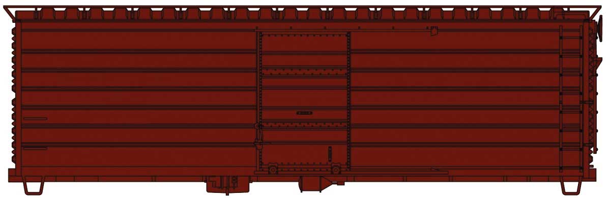 Milwaukee Road 40' Rib-Side Boxcar - Phase I Long Rib - Kit -- Undecorated-1