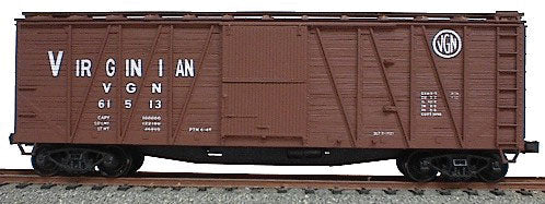 40' Single-Sheathed Wood Boxcar w/Wood Doors & Wood Ends - Kit -- Virginian (Mineral Red)