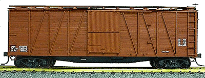 40' Single-Sheathed Wood Boxcar w/Wood Doors & Wood Ends - Kit -- Data Only (Oxide)-1