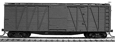 40' Single-Sheathed Wood Boxcar w/Wood Doors & Steel Ends - Kit -- Undecorated
