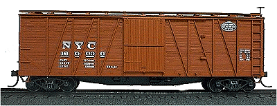 40' Single-Sheathed Wood Boxcar w/Wood Doors & Steel Ends - Kit -- New York Central