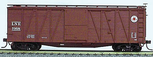 40' Single-Sheathed Wood Boxcar w/Wood Doors & Steel Ends - Kit -- Lehigh & New England