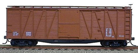40' Single-Sheathed Wood Boxcar w/Wood Doors & Steel Ends - Kit -- Data Only (Mineral Red)