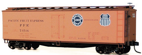 40' Wood Reefer 3-Number Set -- UP/SP Pacific Fruit Express