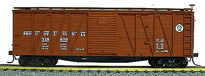 40' Single-Sheathed Wood Boxcar w/Steel Doors & Ends - Kit -- Pennsylvania Railroad