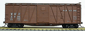 40' Single-Sheathed Wood Boxcar w/Steel Doors & Ends - Kit -- Reading