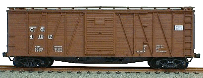 40' Single-Sheathed Wood Boxcar w/Steel Doors & Ends - Kit -- Central of Georgia (Oxide)