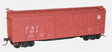 40' Single-Sheathed Wood Boxcar w/Steel Doors & Ends - Kit -- Central Railroad of New Jersey #12136 (Boxcar Red, Small Logo)