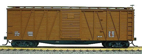 40' Single-Sheathed Wood Boxcar w/Steel Doors & Ends - Kit -- Data Only (Mineral Red)