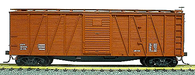 40' Single-Sheathed Wood Boxcar w/Steel Doors & Ends - Kit -- Data Only (Oxide)