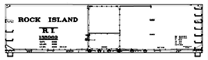 USRA 40' Double-Sheathed Wood Boxcar - Kit -- Rock Island