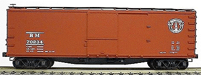 USRA 40' Double-Sheathed Wood Boxcar - Kit -- Boston & Maine (Mineral Red)