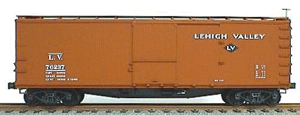 USRA 40' Double-Sheathed Wood Boxcar - Kit -- Lehigh Valley (Mineral Red)