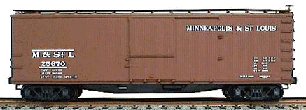 USRA 40' Double-Sheathed Wood Boxcar - Kit -- Minneapolis & St. Louis (Oxide)