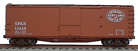 USRA 40' Double-Sheathed Wood Boxcar - Kit -- Spokane, Portland & Seattle (Mineral Red)