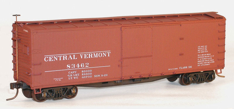 USRA 40' Double-Sheathed Wood Boxcar - Kit -- Central Vermont #83462 (Boxcar Red)