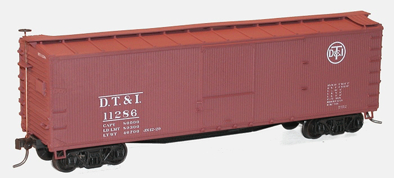USRA 40' Double-Sheathed Wood Boxcar - Kit -- Detroit, Toledo & Ironton #11286 (Boxcar Red)