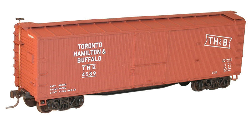 USRA 40' Double-Sheathed Wood Boxcar - Kit -- Toronto, Hamilton & Buffalo #4589 (Boxcar Red, Bowtie Logo)