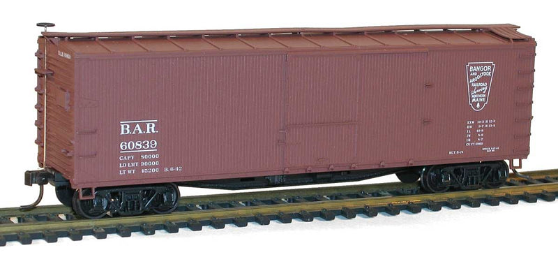 USRA 40' Double-Sheathed Wood Boxcar - Kit -- Bangor & Aroostook #60839 (Boxcar Red, Shield Logo)