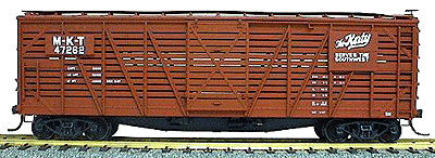 40' Wood Stock Car - Kit (Plastic) -- Missouri-Kansas-Texas "Katy" (Boxcar Red, white)