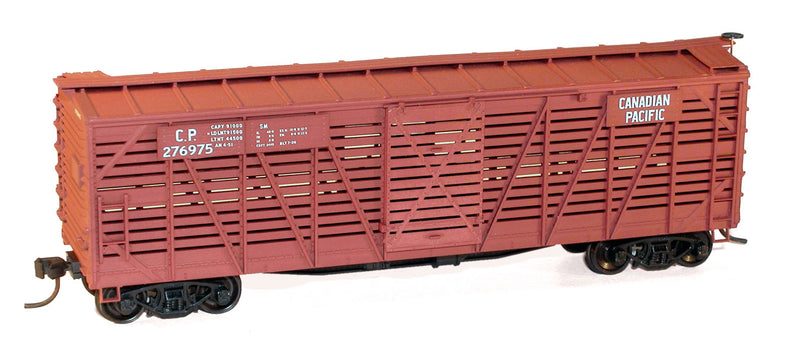 40' Wood Stock Car - Kit -- Canadian Pacific #296975 (Boxcar Red)