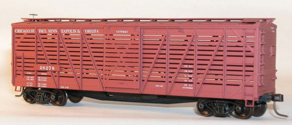 40' Wood Stock Car - Kit (Plastic) -- Chicago, St. Paul, Minneapolis & Omaha