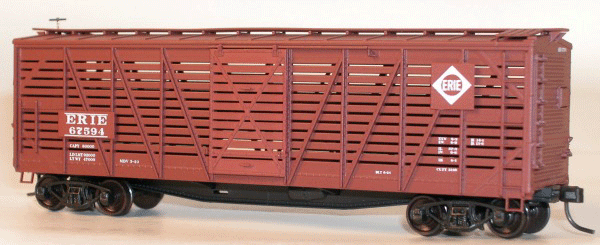 40' Wood Stock Car - Kit (Plastic) -- Erie-1