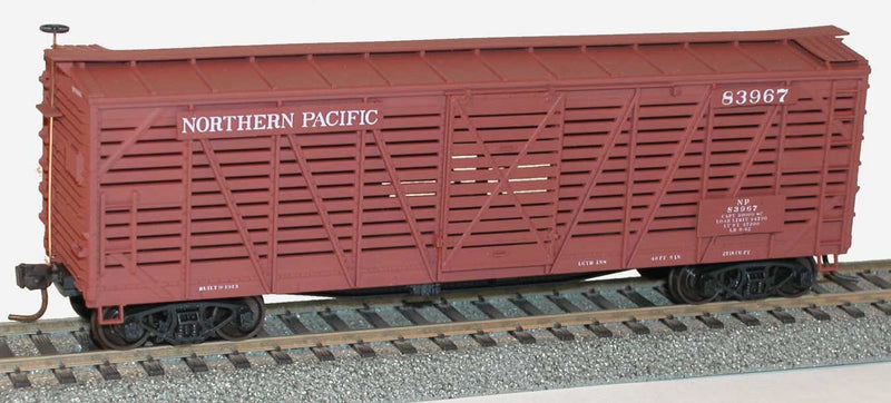 40' Wood Stock Car - Kit -- Northern Pacific #83967 (Boxcar Red)