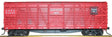 40' Wood Stock Car - Kit -- Chicago, Burlington & Quincy #52046 (red, white, black, Everywhere West Slog