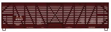 40' Wood Stock Car - Kit -- Pacific Electric #8507 (Boxcar Red)