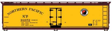 40' Wood Reefer - Kit -- Northern Pacific 91072 (yellow, Boxcar Red, Monad Logo)