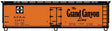 40' Wood Reefer - Kit -- Santa Fe 22674 (orange, black, Grand Canyon Slogan, Map on Other Side)