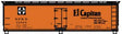 40' Wood Reefer - Kit -- Santa Fe 22809 (orange, black, El Capitan Slogan, Map on Other Side)