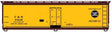 40' Wood Reefer - Kit -- Colorado & Southern #50218 (yellow, Boxcar Red; black Circle Logo)