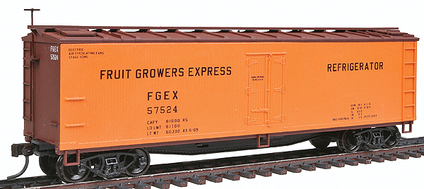 40' Wood Reefer - Kit -- Fruit Growers Express (orange, oxide)