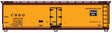 Early 40' Wood Reefer - Kit -- Chicago,  Burlington & Quincy #35026 (yellow, Boxcar Red)