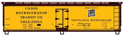 Early 40' Wood Reefer - Kit -- Soo Line URTX #50624 (yellow, Boxcar Red, $oo Logo)