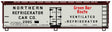 Early 40' Wood Reefer - Kit -- Green Bay Route NRC #2985 (gray, Boxcar Red, black, red)