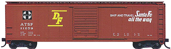 50' Single-Door Riveted-Side Boxcar - Kit -- Santa Fe