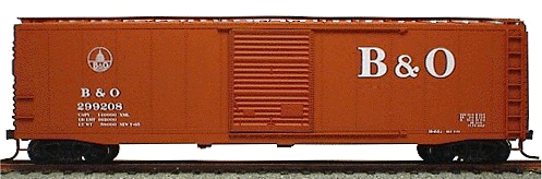 50' Single-Door Riveted-Side Boxcar - Kit -- Baltimore & Ohio (oxide w/white lettering)