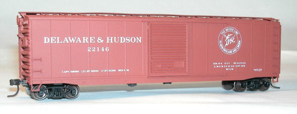 50' Single-Door Riveted-Side Boxcar - Kit -- Delaware & Hudson