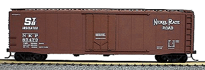 AAR 50' Riveted-Side Plug-Door Boxcar - Kit -- Nickel Plate Road (Mineral Red) w/High Ladders & Roofwalks