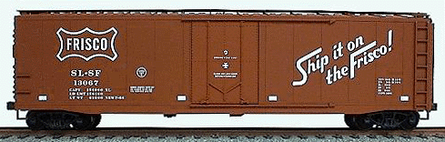 AAR 50' Riveted-Side Plug-Door Boxcar - Kit -- St. Louis - San Francisco - "Frisco" (oxide)
