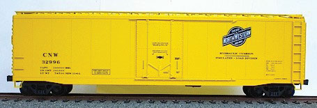 AAR 50' Riveted-Side Plug-Door Boxcar - Kit -- Chicago & North Western (yellow)