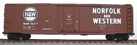 AAR 50' Riveted-Side Plug-Door Boxcar - Kit -- Norfolk & Western (black)