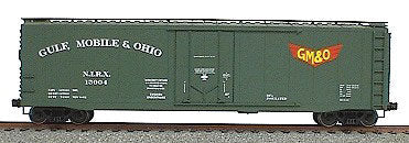 AAR 50' Riveted-Side Plug-Door Boxcar - Kit -- Gulf, Mobile & Ohio (green)