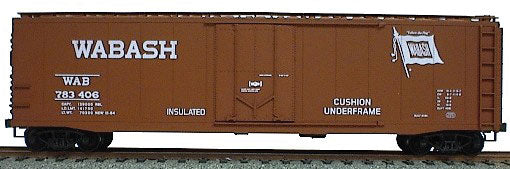 AAR 50' Riveted-Side Plug-Door Boxcar - Kit -- Wabash (Mineral Red)