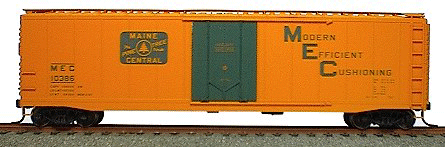 AAR 50' Riveted-Side Plug-Door Boxcar - Kit -- Maine Central (orange w/green lettering & door)